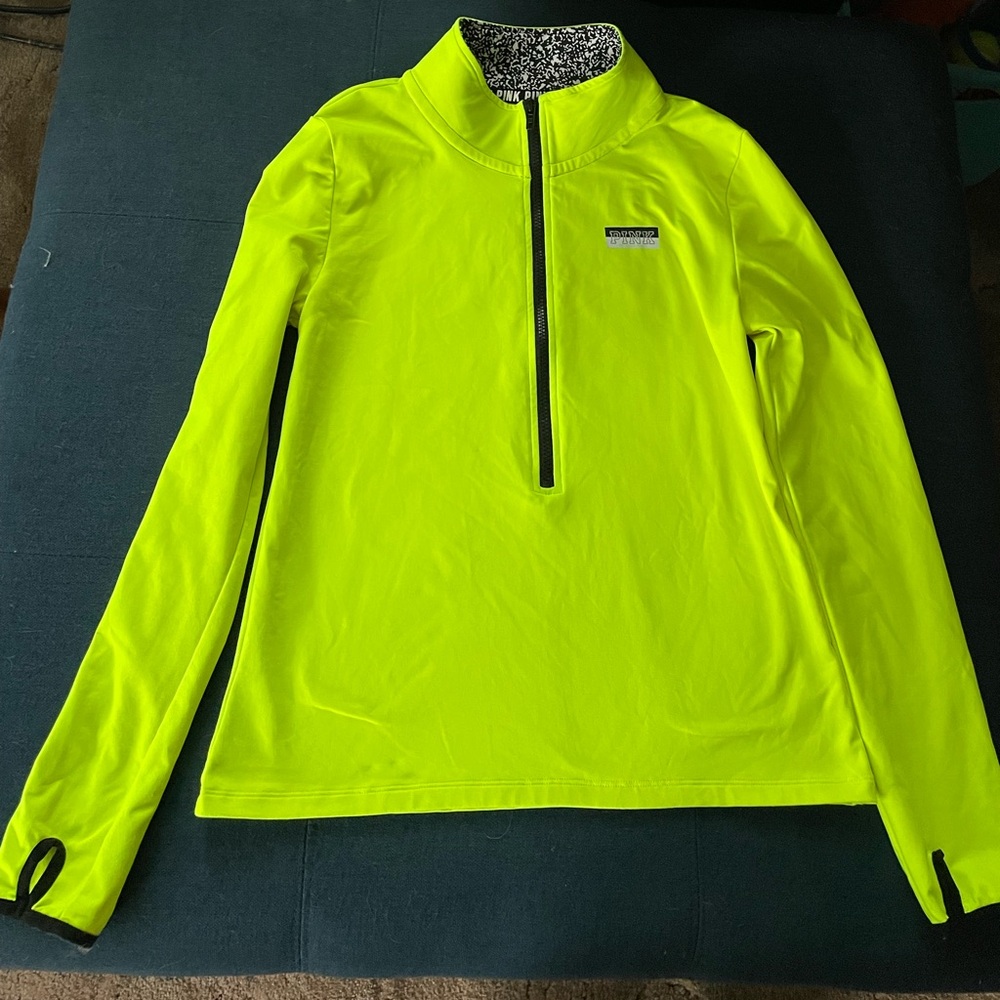Bright yellow PINK 1/2 zip pullover